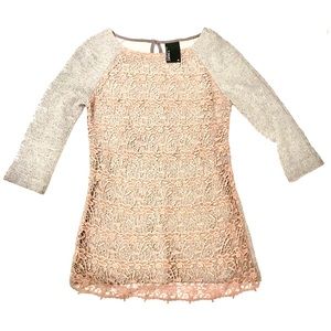 Anthropologie | Dolan French Lace Ragland Tunic